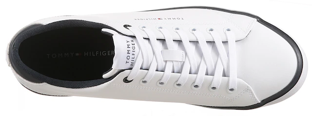 Tommy Hilfiger Sneaker »TH HI VULC CORE LOW LEATHER« , Freizeitschuh, Halbschuh, Schnürer mit gepolstertem Schaftrand