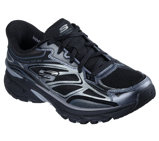 Skechers Slip-On Sneaker »STAMINA SPORT« Retro Sneaker, Schnürschuh mit Metallic-Besätzen