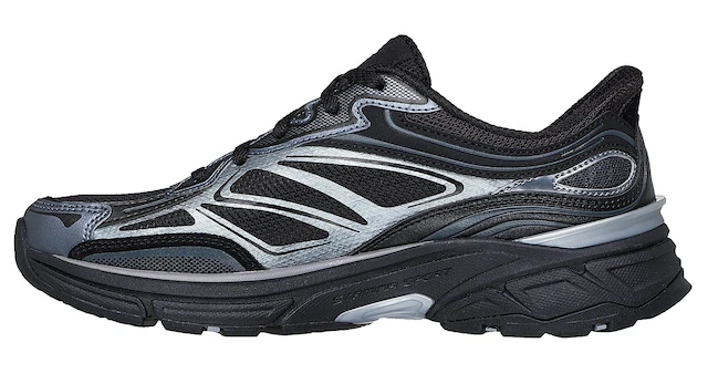 Skechers Slip-On Sneaker »STAMINA SPORT« Retro Sneaker, Schnürschuh mit Metallic-Besätzen