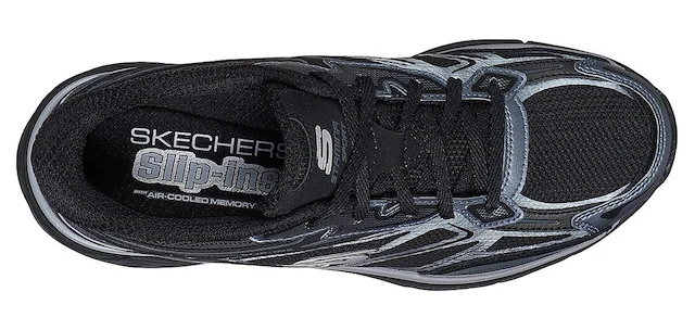Skechers Slip-On Sneaker »STAMINA SPORT« Retro Sneaker, Schnürschuh mit Metallic-Besätzen
