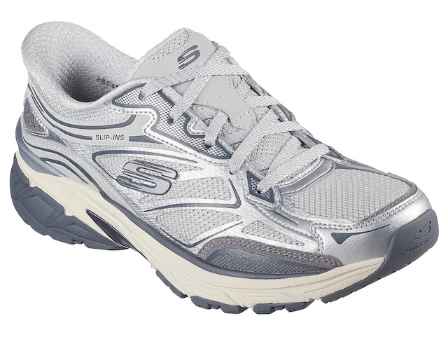 Skechers Slip-On Sneaker »STAMINA SPORT« Retro Sneaker, Schnürschuh mit Metallic-Besätzen