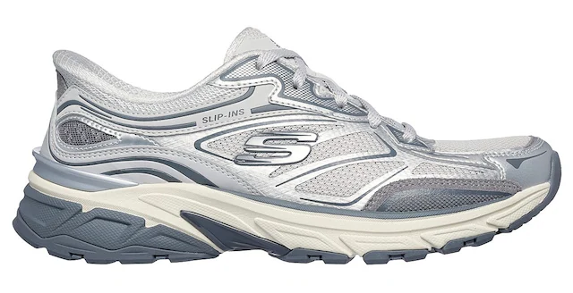 Skechers Slip-On Sneaker »STAMINA SPORT« Retro Sneaker, Schnürschuh mit Metallic-Besätzen