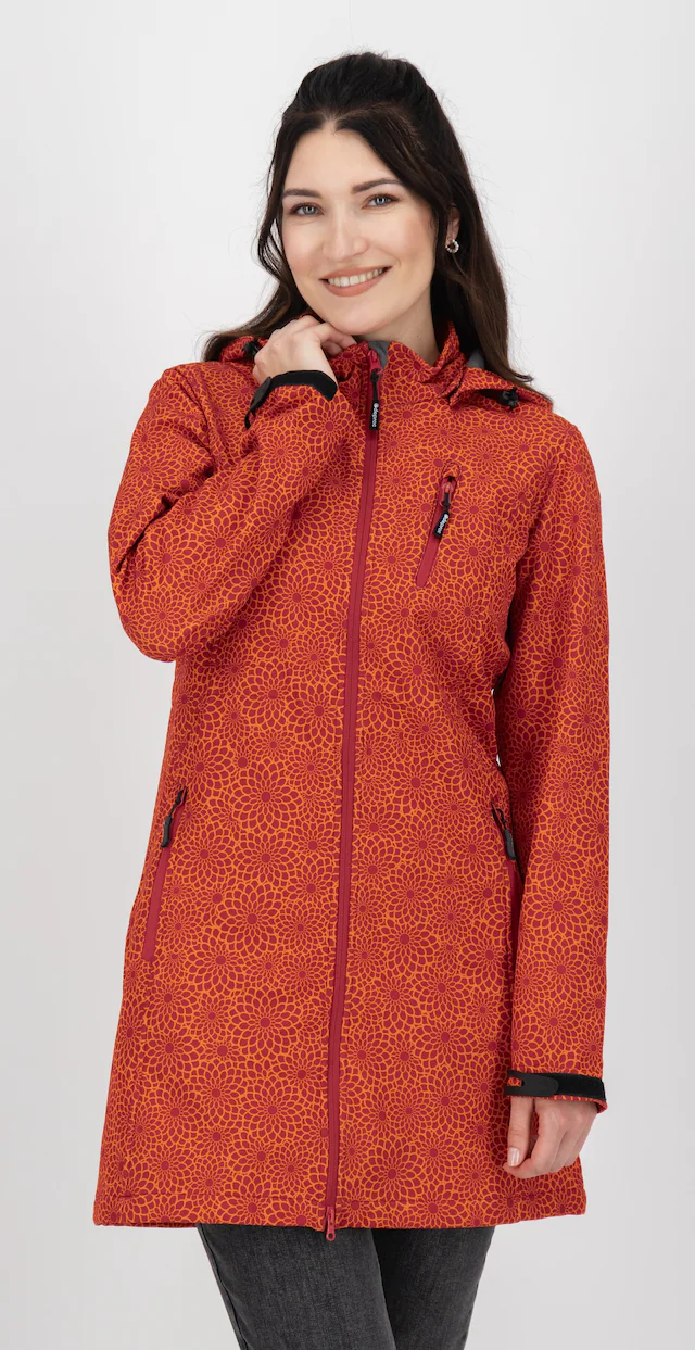 DEPROC Active Softshellmantel »SHELBY PEAK XII Softshell Kurzmantel Longjacket« leichter Softshell Kurzmantel mit abnehmbarer Kapuze