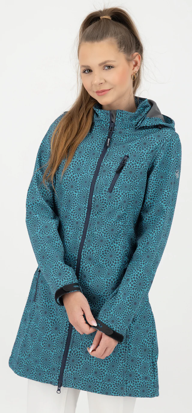 DEPROC Active Softshellmantel »SHELBY PEAK XII Softshell Kurzmantel Longjacket« leichter Softshell Kurzmantel mit abnehmbarer Kapuze