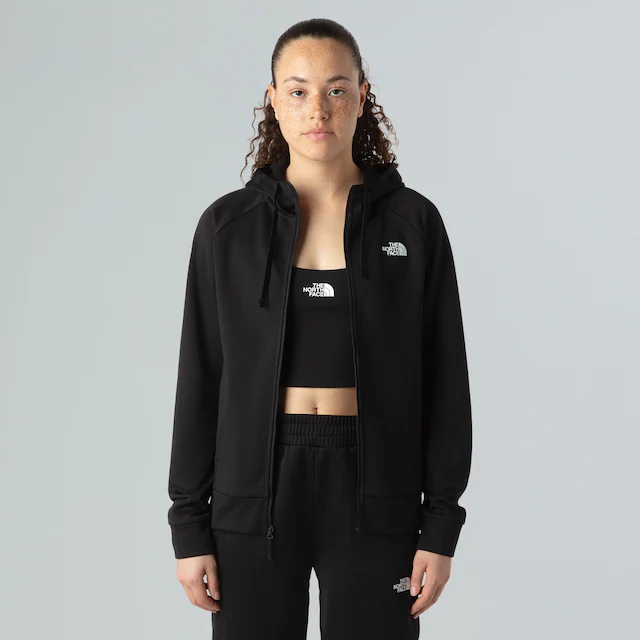 The North Face Fleecejacke »W REAXION 2.0 HOODED FULL ZIP JACKET« mit Kapuze sportlicher Stil, mit Kapuze und Kordelzug, mit Eingrifftaschen