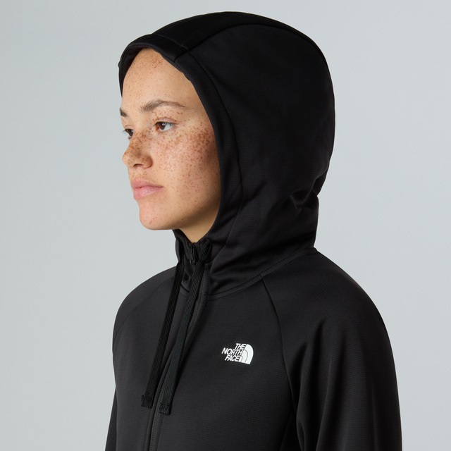 The North Face Fleecejacke »W REAXION 2.0 HOODED FULL ZIP JACKET« mit Kapuze sportlicher Stil, mit Kapuze und Kordelzug, mit Eingrifftaschen