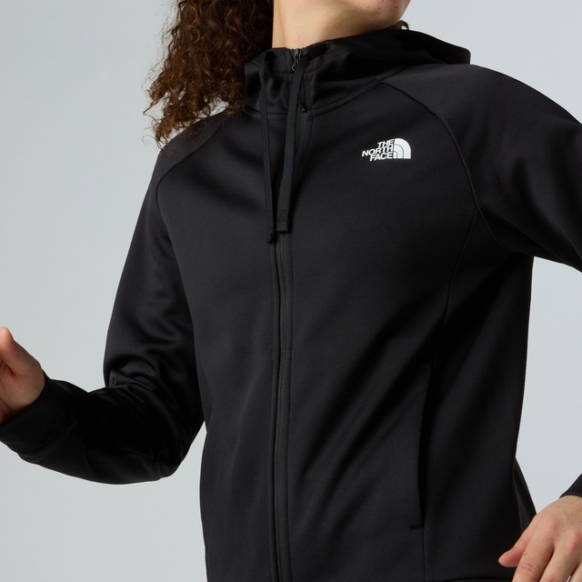 The North Face Fleecejacke »W REAXION 2.0 HOODED FULL ZIP JACKET« mit Kapuze sportlicher Stil, mit Kapuze und Kordelzug, mit Eingrifftaschen
