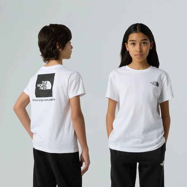 The North Face T-Shirt »TEEN BOX NSE REGULAR SS TEE« für Jugendliche, Kurzarm, mit Rundhalsausschnitt, aus Baumwolle