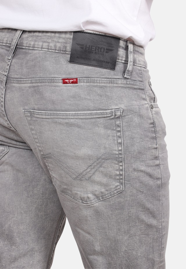 HERO by John Medoox 5-Pocket-Jeans »Denver Fashion Regular Straight Stretch Jeans« Straight Fit Casual Clean Wash Denim Jeans für Herren