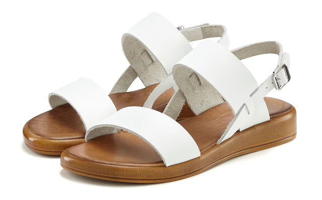 LASCANA Sandale »Sommerschuh, Riemchensandale, offener Schuh« aus Leder