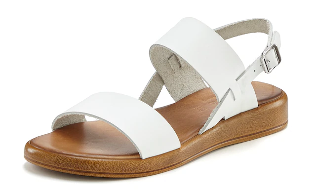 LASCANA Sandale »Sommerschuh, Riemchensandale, offener Schuh« aus Leder