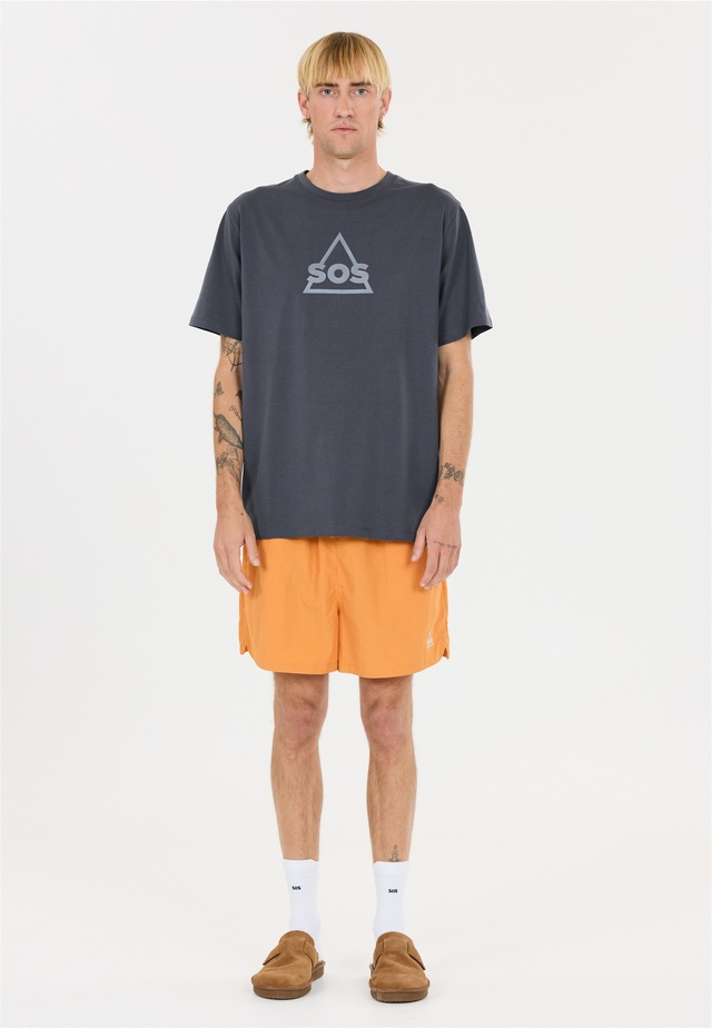 SOS Funktionsshirt »Kvitfjell« mit biologischer Baumwolle und subtilem SOS-Print