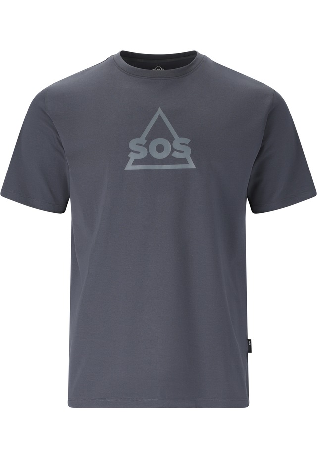 SOS Funktionsshirt »Kvitfjell« mit biologischer Baumwolle und subtilem SOS-Print