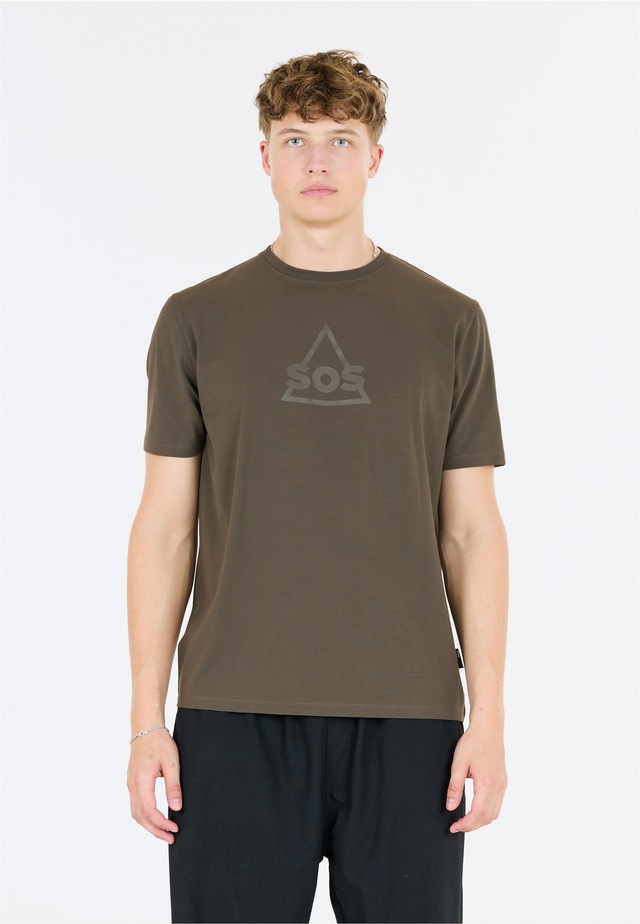 SOS Funktionsshirt »Kvitfjell« mit biologischer Baumwolle und subtilem SOS-Print