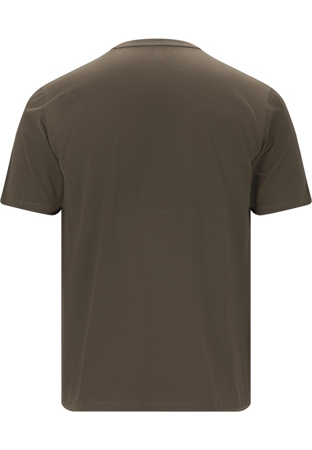SOS Funktionsshirt »Kvitfjell« mit biologischer Baumwolle und subtilem SOS-Print