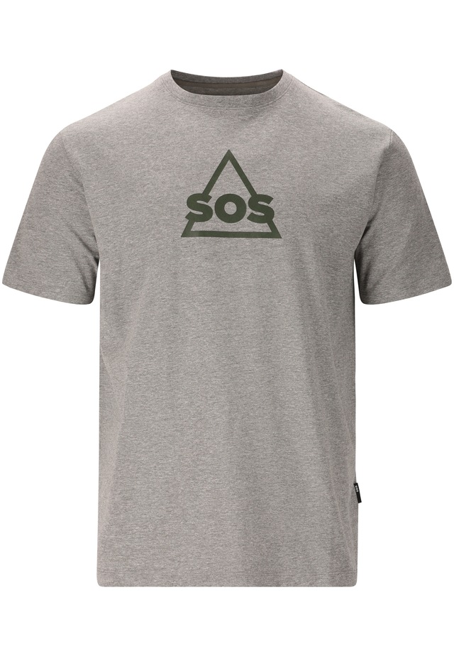 SOS Funktionsshirt »Kvitfjell« mit biologischer Baumwolle und subtilem SOS-Print