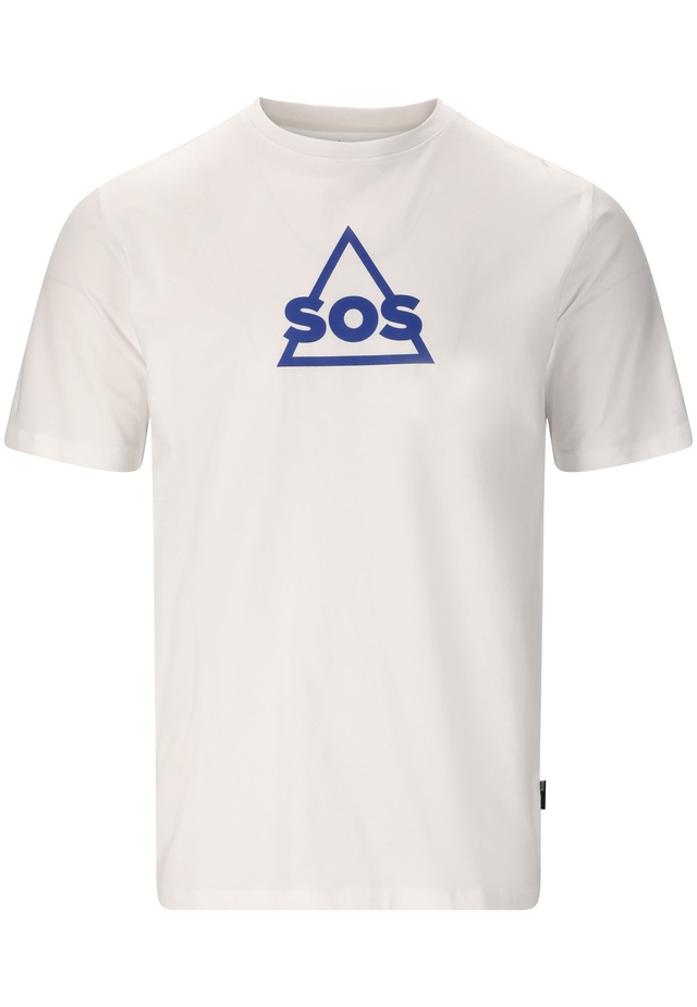 SOS Funktionsshirt »Kvitfjell« mit biologischer Baumwolle und subtilem SOS-Print