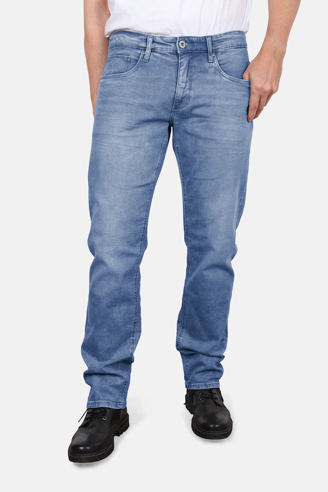 HERO by John Medoox 5-Pocket-Jeans »Denver Fashion Regular Straight Stretch Jeans« Straight Fit Casual Clean Wash Denim Jeans für Herren