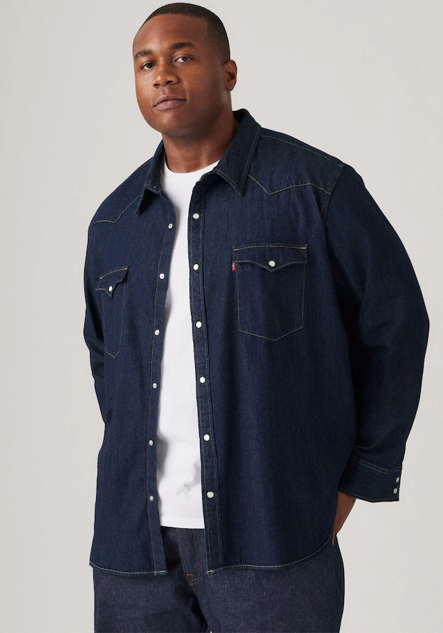 Levi's® Plus Jeanshemd im Westernstyle