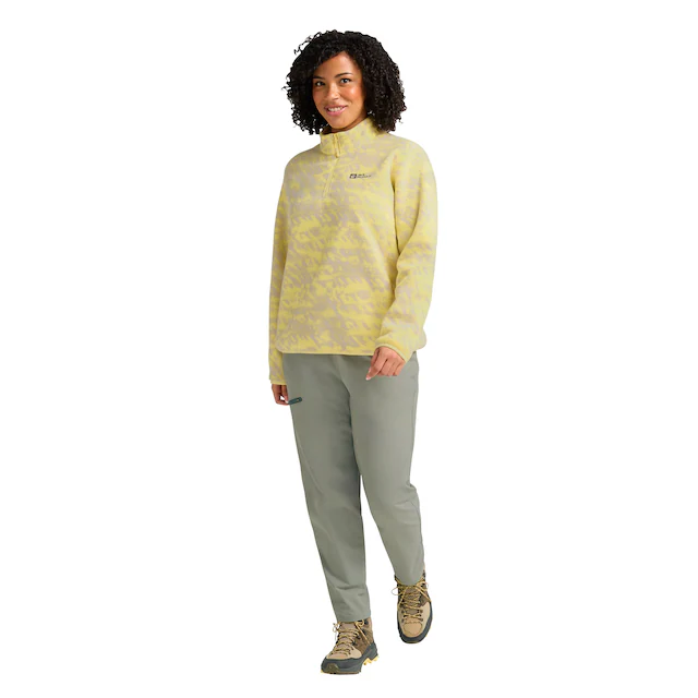 Jack Wolfskin Strickfleece-Pullover mit All-Over-Print, aus 200er Fleece
