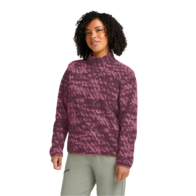 Jack Wolfskin Strickfleece-Pullover mit All-Over-Print, aus 200er Fleece