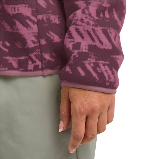 Jack Wolfskin Strickfleece-Pullover mit All-Over-Print, aus 200er Fleece