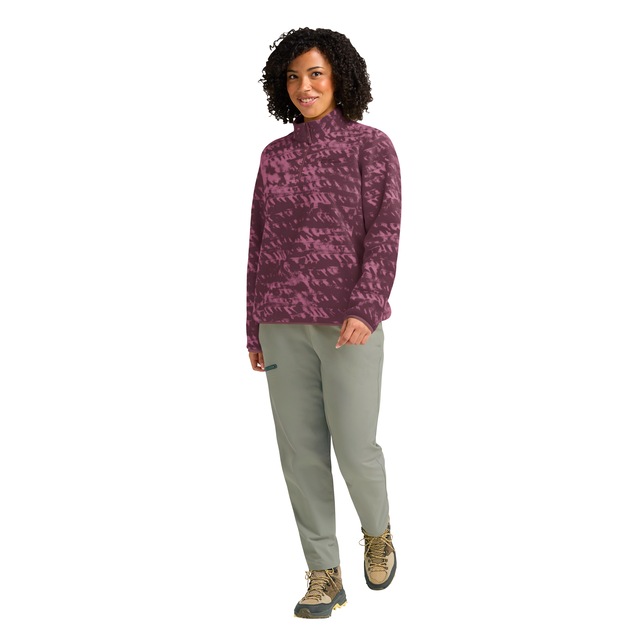 Jack Wolfskin Strickfleece-Pullover mit All-Over-Print, aus 200er Fleece
