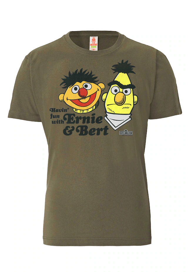 LOGOSHIRT T-Shirt »Sesamstrasse - Ernie & Bert | Havin Fun« mit angesagtem Ernie & Bert-Print