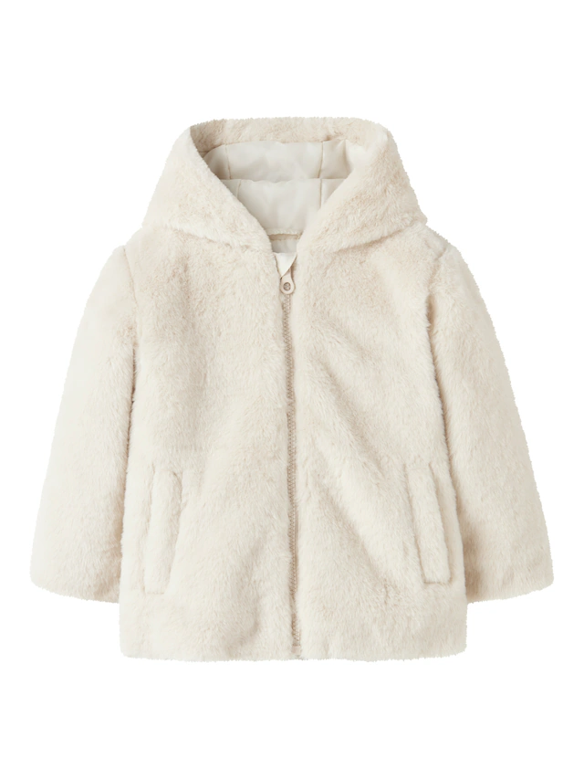 Name It Fellimitatjacke »NMFMILA JACKET W HOOD PB« mit Kapuze Kunstfaser