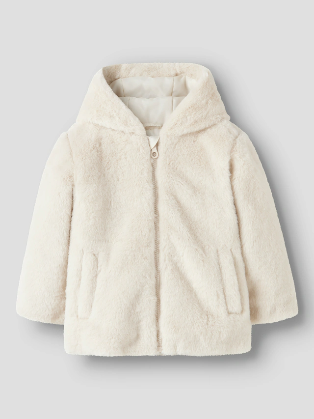 Name It Fellimitatjacke »NMFMILA JACKET W HOOD PB« mit Kapuze Kunstfaser