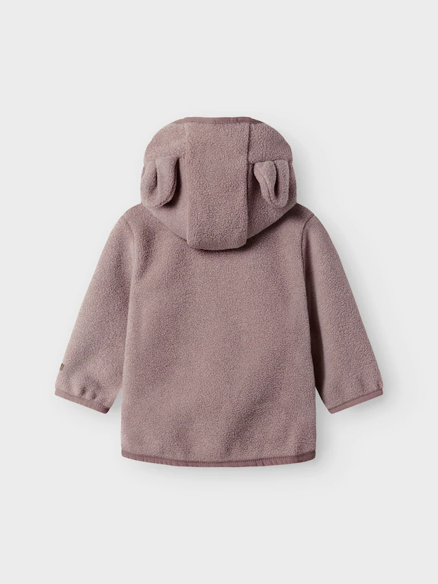Name It Kapuzenfleecejacke »NBNMEEKO FLEECE JACKET MELANGE« mit Kapuze Fleece, Reißverschluss mit Kinnschutz