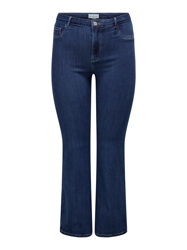 ONLY CARMAKOMA Bootcut-Jeans »CARTHUNDER LIFE MID PUSH UP FLARED DNM«