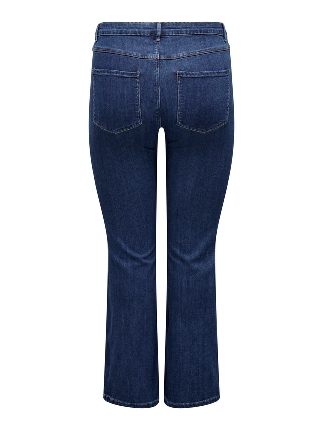ONLY CARMAKOMA Bootcut-Jeans »CARTHUNDER LIFE MID PUSH UP FLARED DNM«