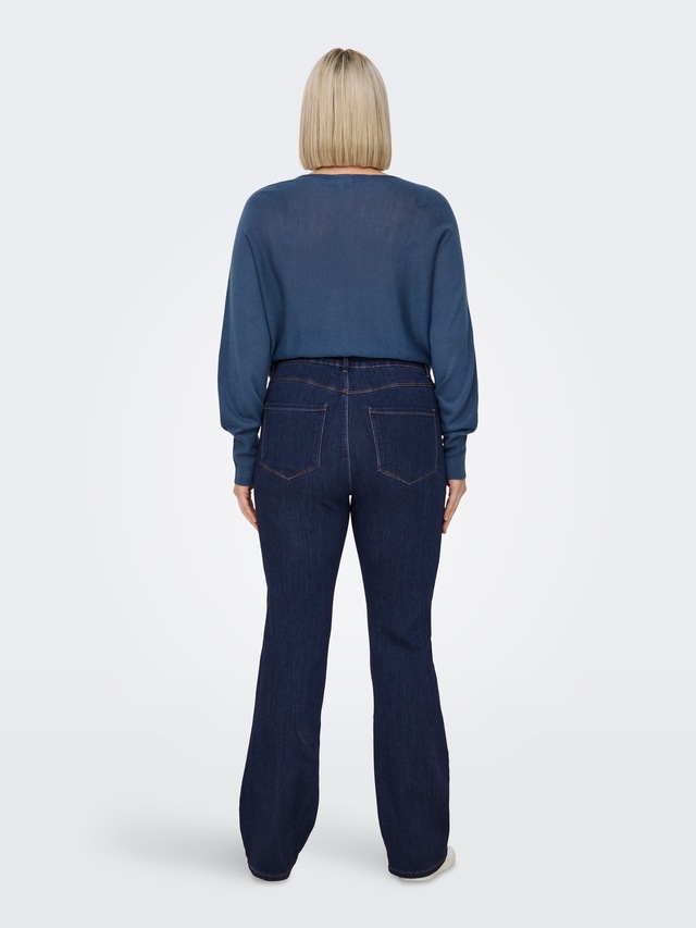 ONLY CARMAKOMA Bootcut-Jeans »CARTHUNDER LIFE MID PUSH UP FLARED DNM«