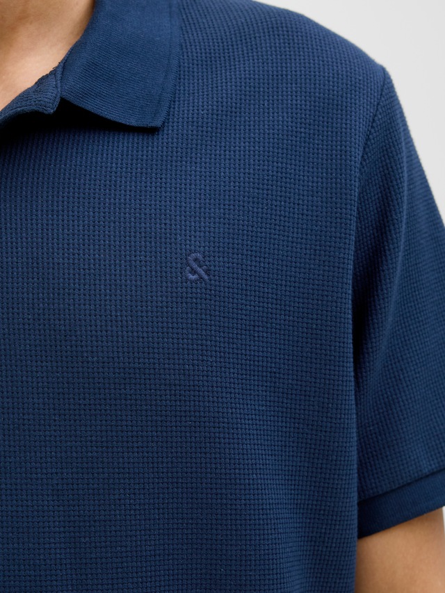 Jack & Jones »JJEAUSTIN POLO SS NOOS« Materialmix, regular fit