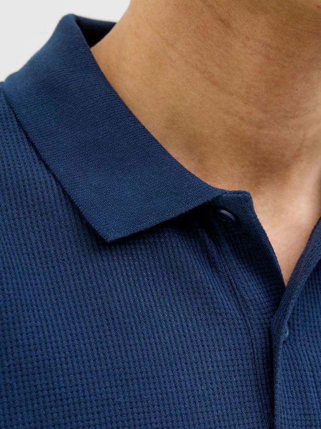 Jack & Jones »JJEAUSTIN POLO SS NOOS« Materialmix, regular fit