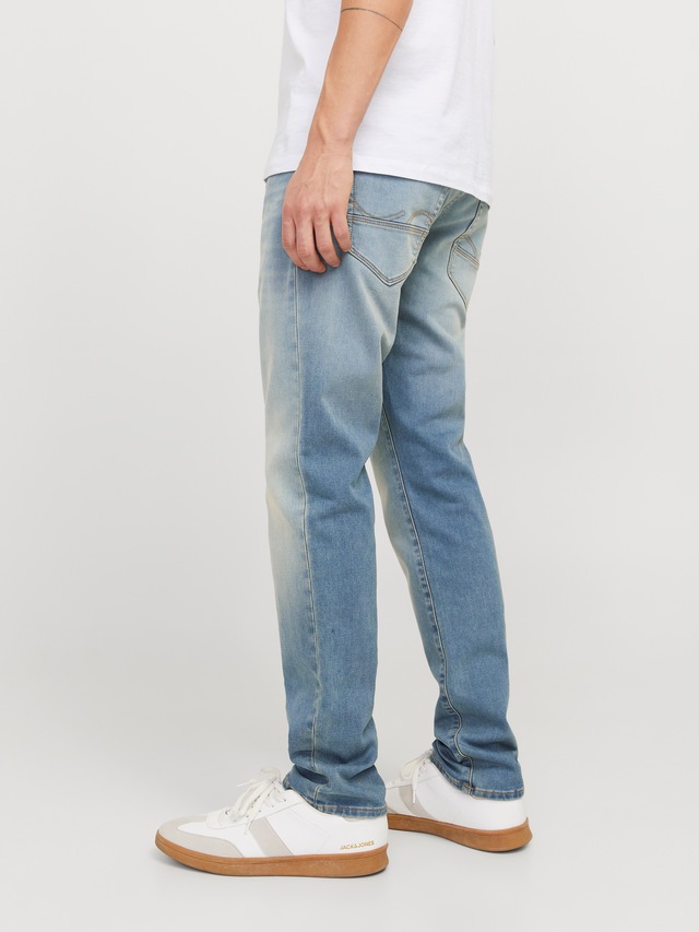 Jack & Jones Tapered-fit-Jeans »JJIMIKE mit Stretch, Used-Look und bequemer Passform« mit Abriebeffekten