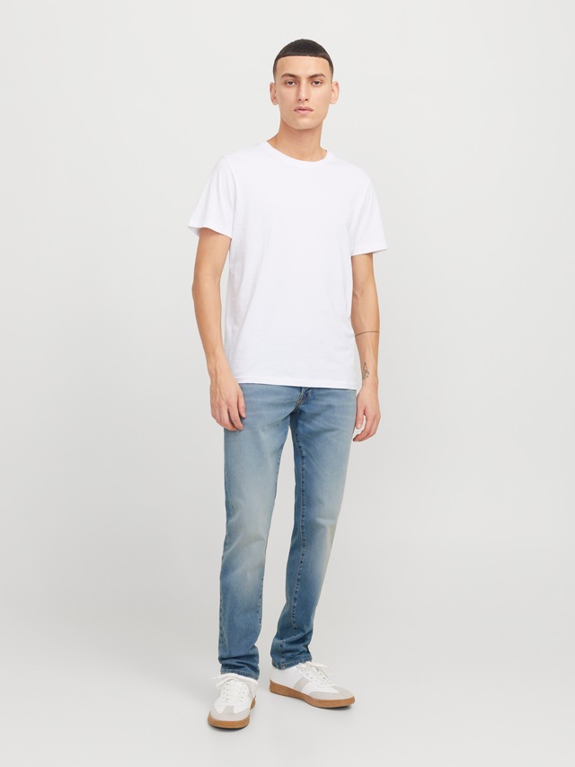 Jack & Jones Tapered-fit-Jeans »JJIMIKE mit Stretch, Used-Look und bequemer Passform« mit Abriebeffekten