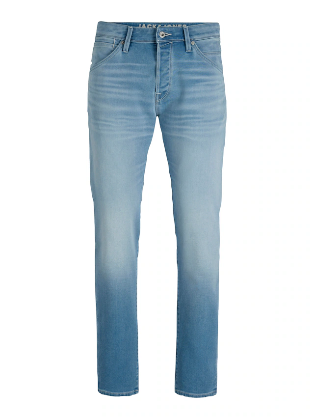 Jack & Jones Tapered-fit-Jeans »JJIMIKE mit Stretch, Used-Look und bequemer Passform« mit Abriebeffekten