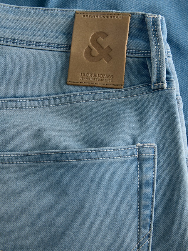 Jack & Jones Tapered-fit-Jeans »JJIMIKE mit Stretch, Used-Look und bequemer Passform« mit Abriebeffekten