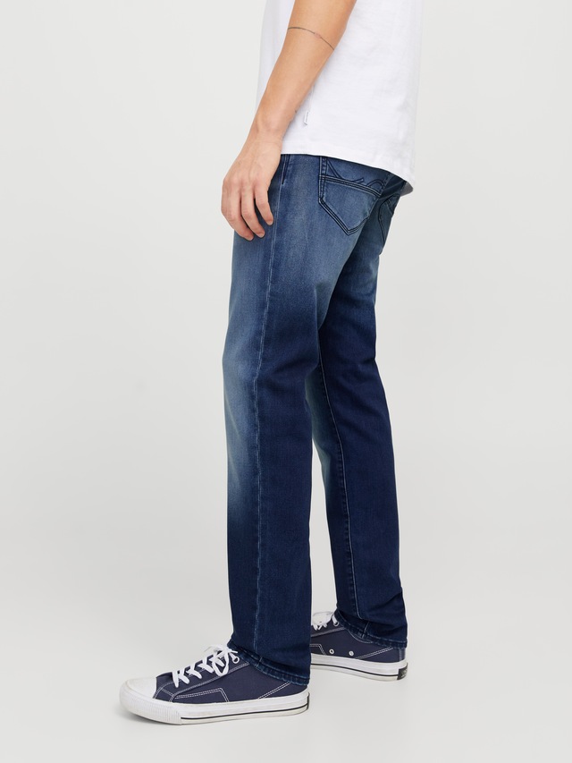 Jack & Jones Tapered-fit-Jeans »JJIMIKE mit Stretch, Used-Look und bequemer Passform« mit Abriebeffekten