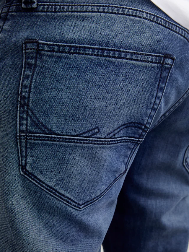 Jack & Jones Tapered-fit-Jeans »JJIMIKE mit Stretch, Used-Look und bequemer Passform« mit Abriebeffekten