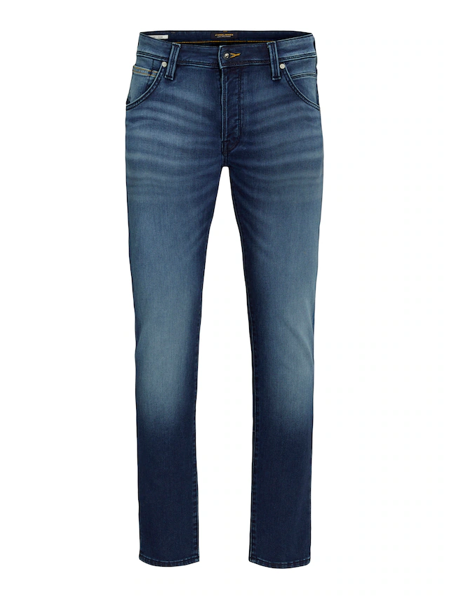 Jack & Jones Tapered-fit-Jeans »JJIMIKE mit Stretch, Used-Look und bequemer Passform« mit Abriebeffekten