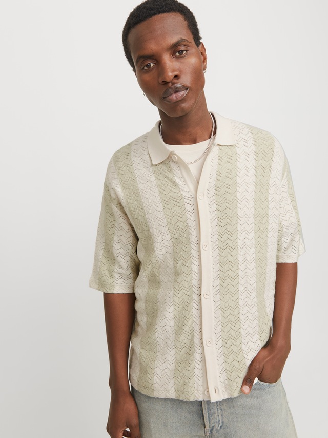 Jack & Jones Polokragenpullover »JORTYLER KNIT SS POLO SN« Baumwollmischung, relaxed fit