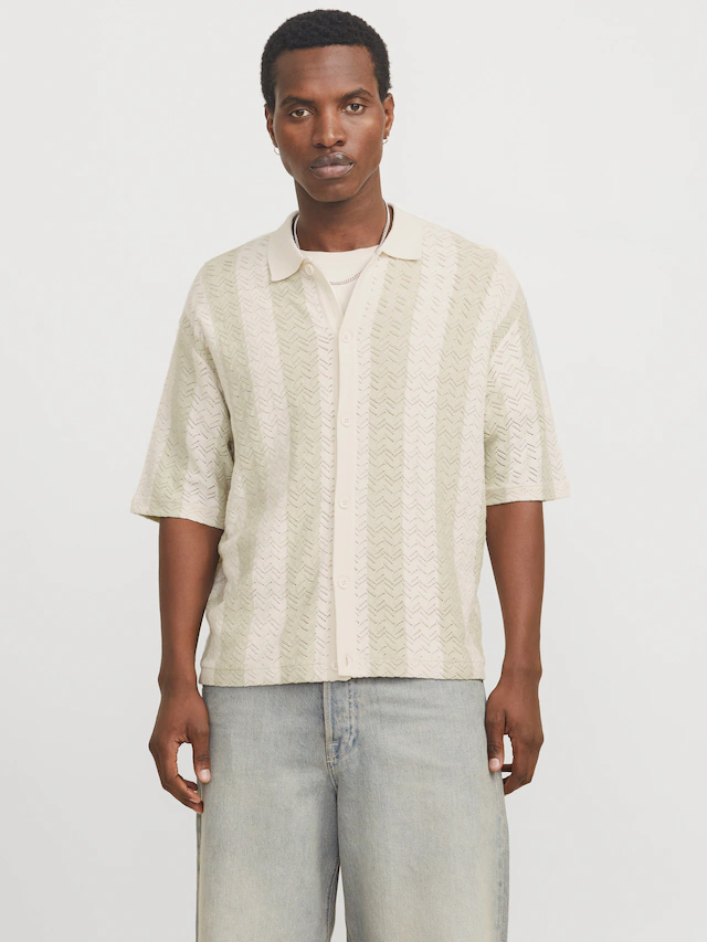 Jack & Jones Polokragenpullover »JORTYLER KNIT SS POLO SN« Baumwollmischung, relaxed fit