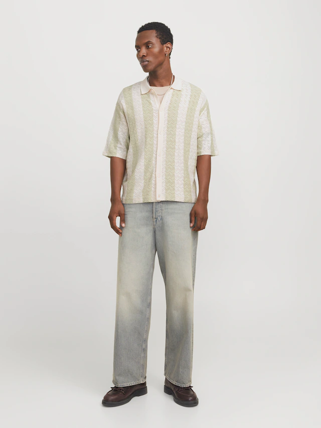 Jack & Jones Polokragenpullover »JORTYLER KNIT SS POLO SN« Baumwollmischung, relaxed fit