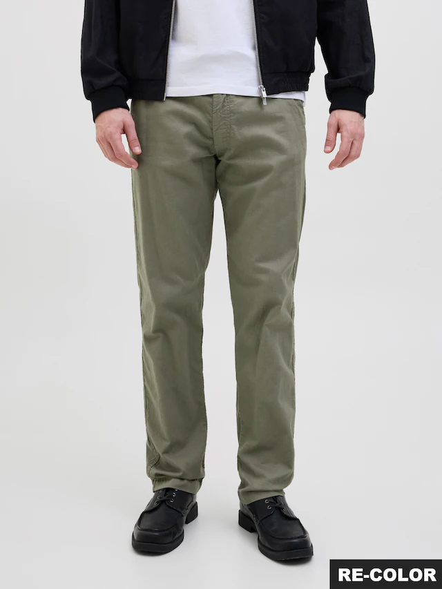 Jack & Jones Stoffhose »JPSTKANE HYBRID BONDI JOGGER SN« Baumwolle mit Leinen, locker geschnitten