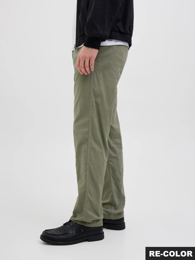 Jack & Jones Stoffhose »JPSTKANE HYBRID BONDI JOGGER SN« Baumwolle mit Leinen, locker geschnitten