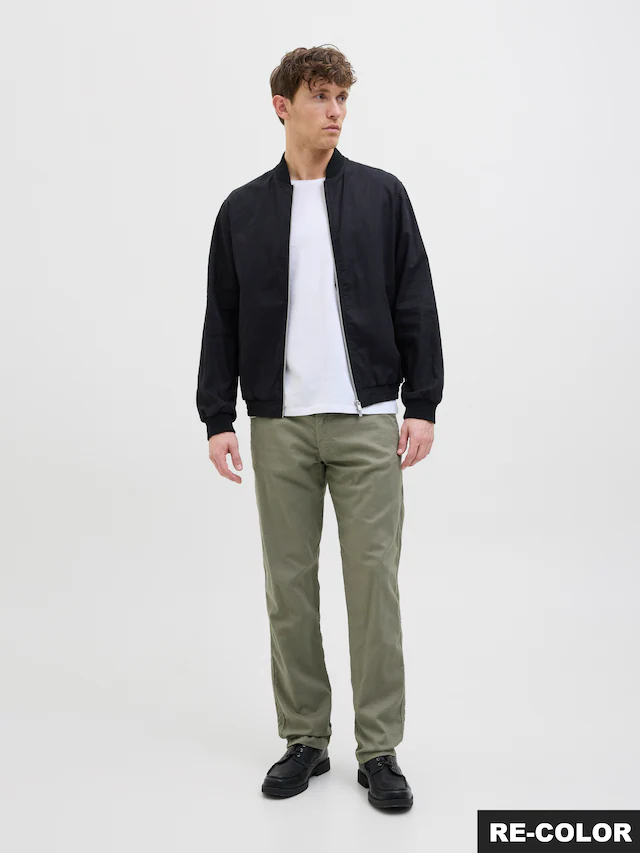 Jack & Jones Stoffhose »JPSTKANE HYBRID BONDI JOGGER SN« Baumwolle mit Leinen, locker geschnitten