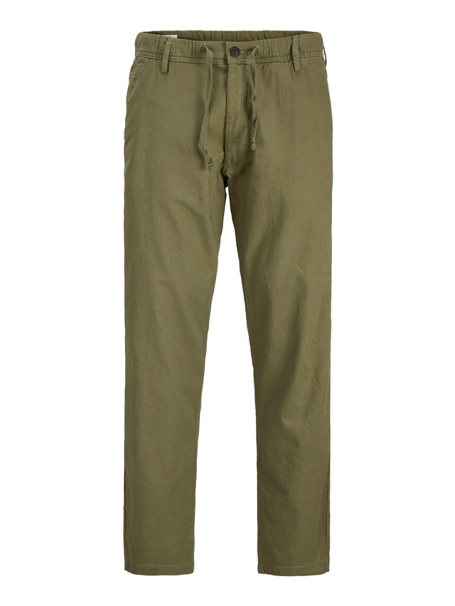 Jack & Jones Stoffhose »JPSTKANE HYBRID BONDI JOGGER SN« Baumwolle mit Leinen, locker geschnitten